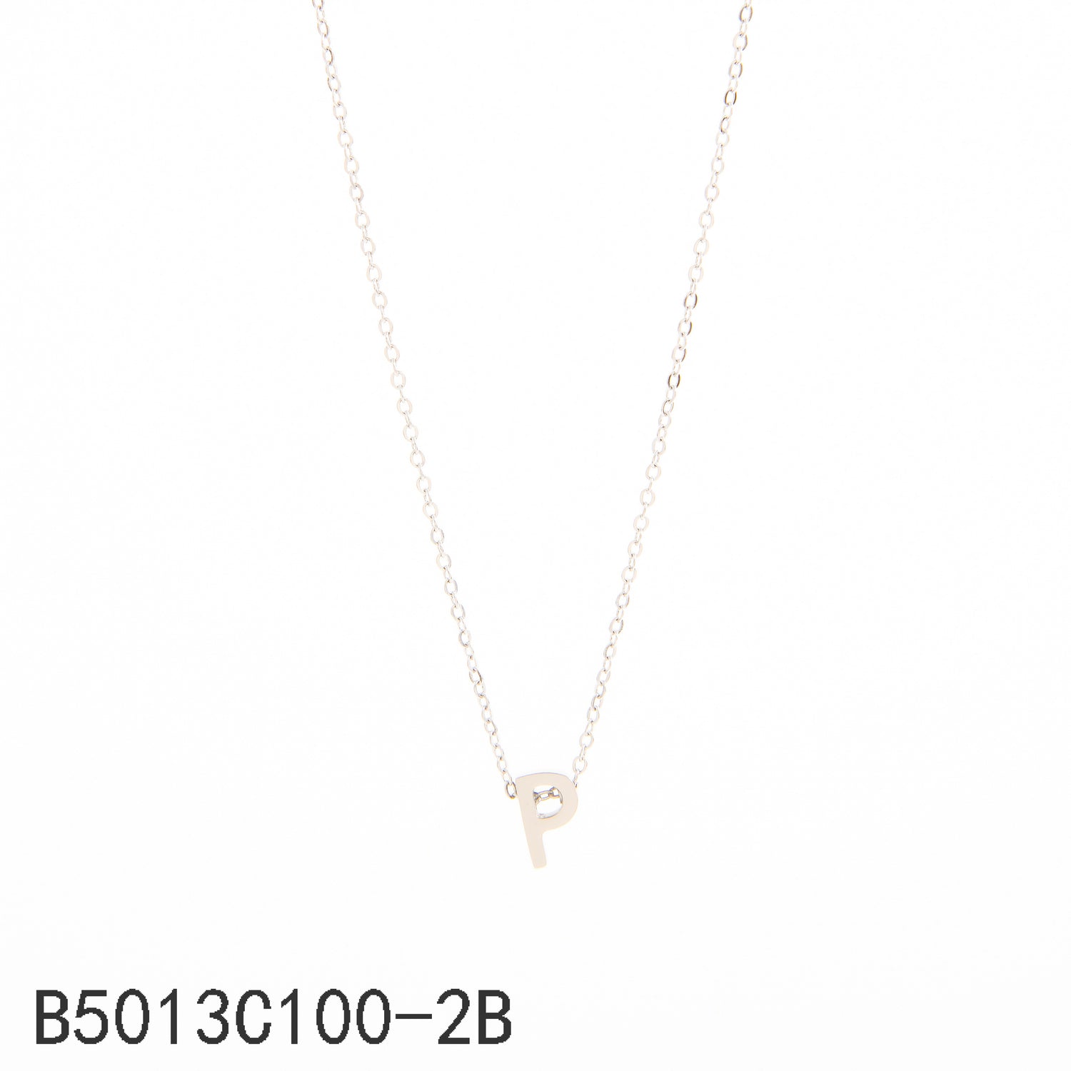 Collar con la letra P Oro Grueso 14K