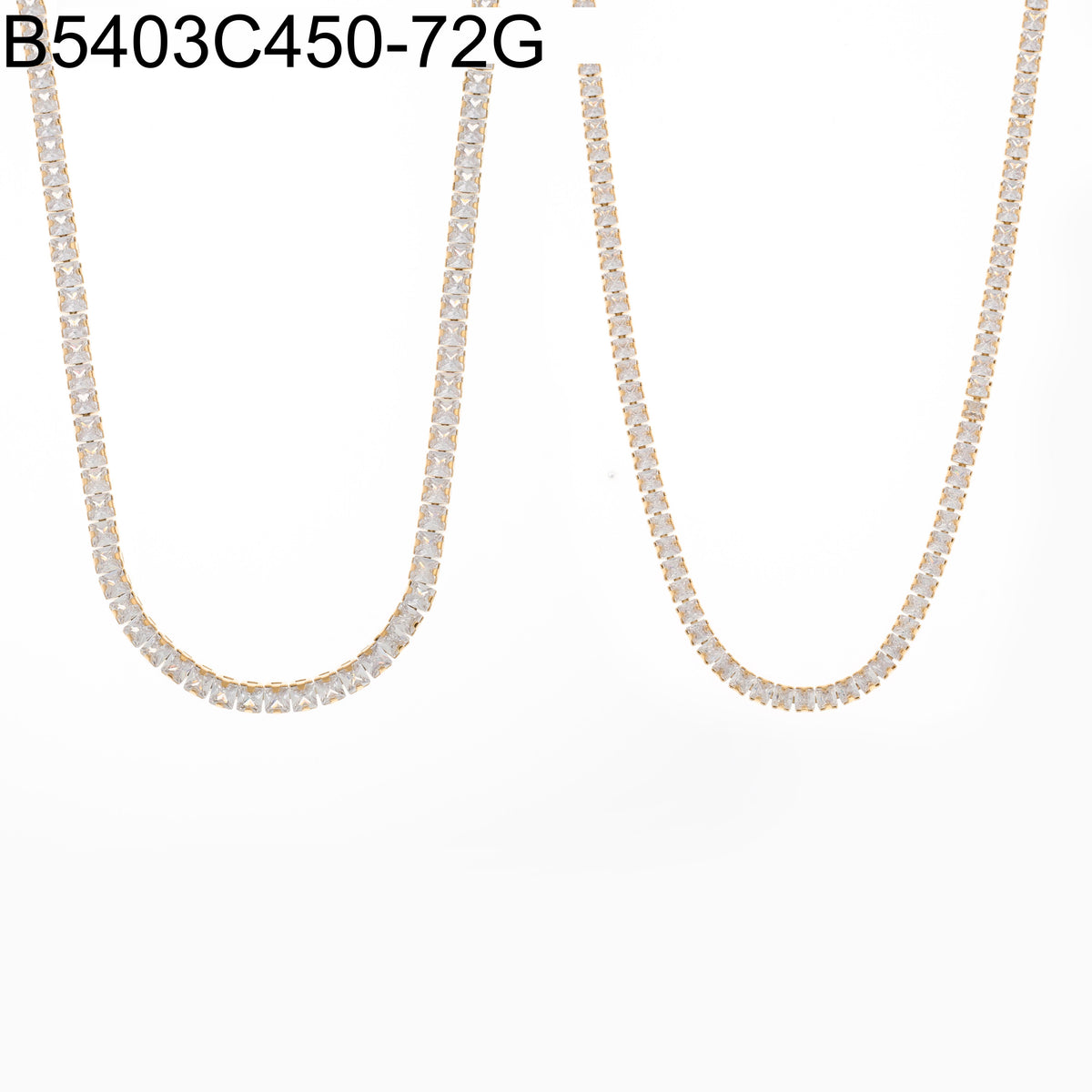 Collar Zirconia blanca Dorado