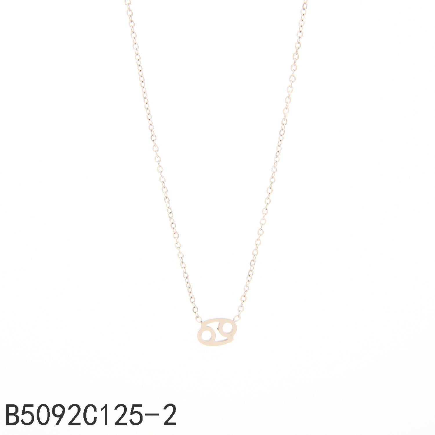 Collar con el símbolo del cáncer Oro Grueso 14K