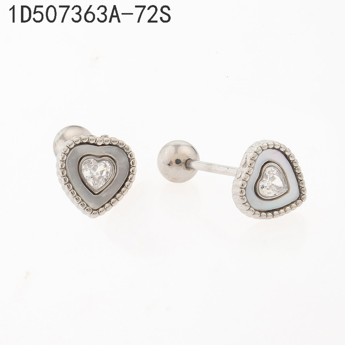 Pendientes Zirconia blanca Plateado