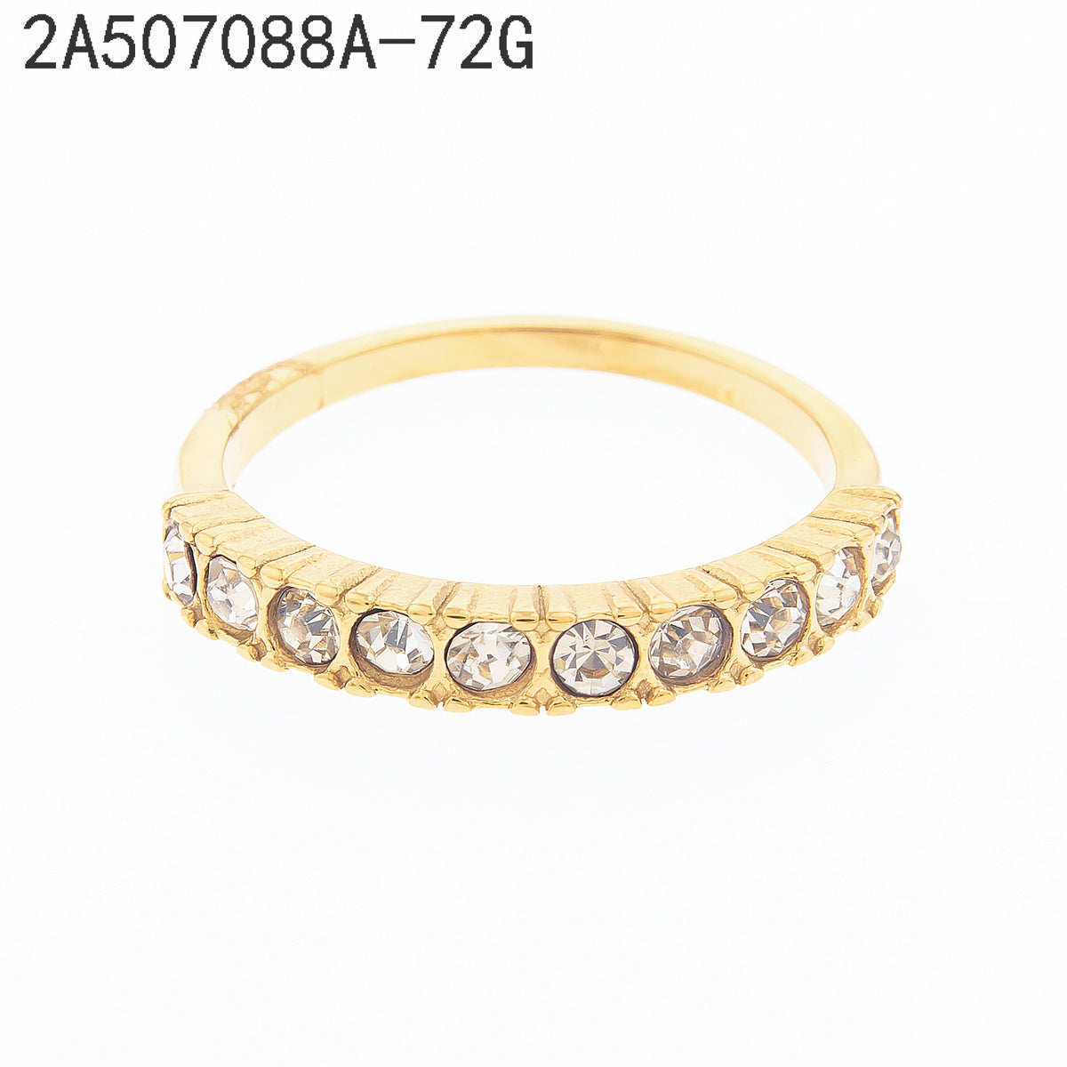 Anillo Zirconia blanca Dorado