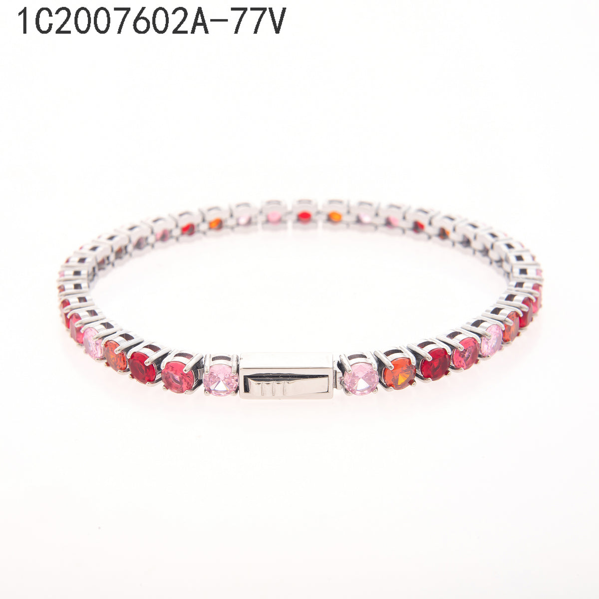 Pulsera Multicolor Oro Blanco