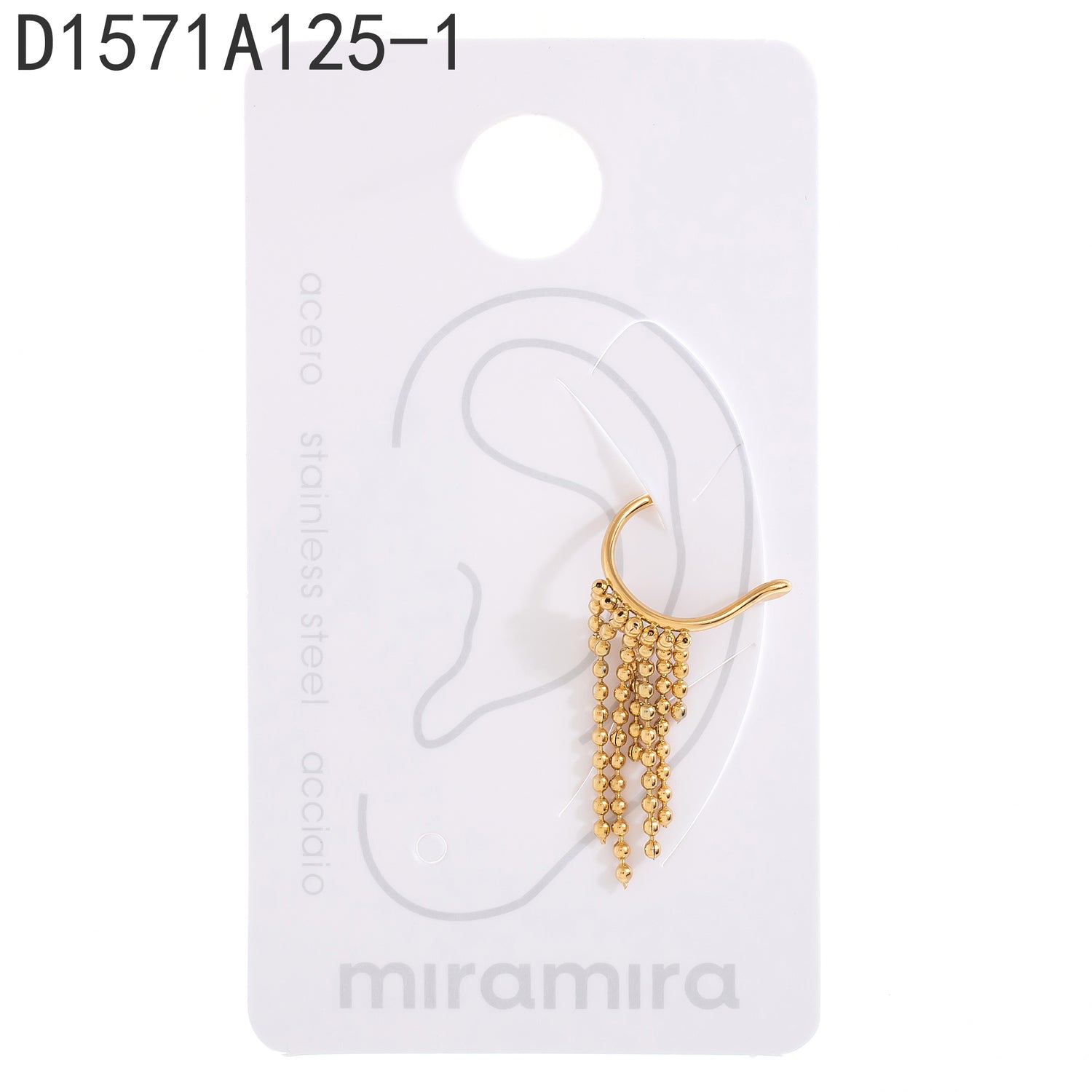 Pendientes de clip Oro Grueso 14K