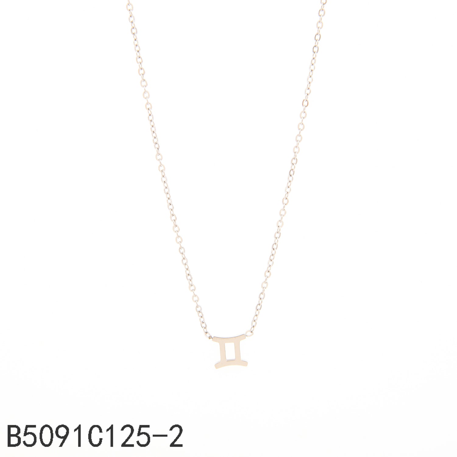 Collar Géminis Oro Grueso 14K