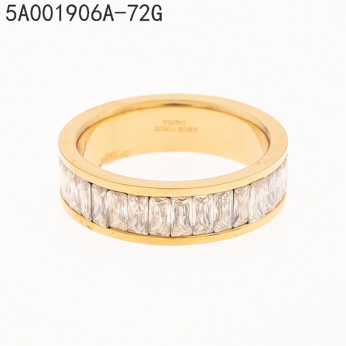 Anillo Zirconia blanca Dorado