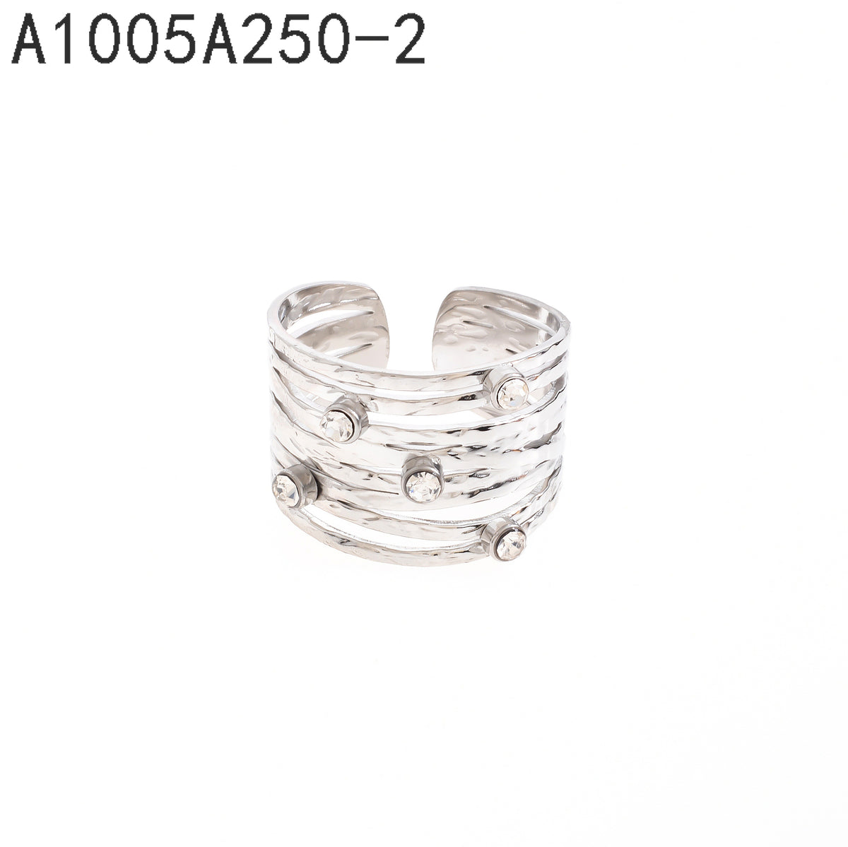 Anillo Zirconia blanca Dorado
