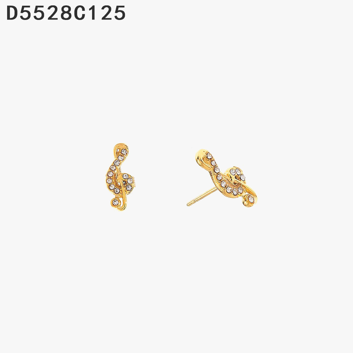 Pendientes con cierre de circonita Oro Grueso 14K