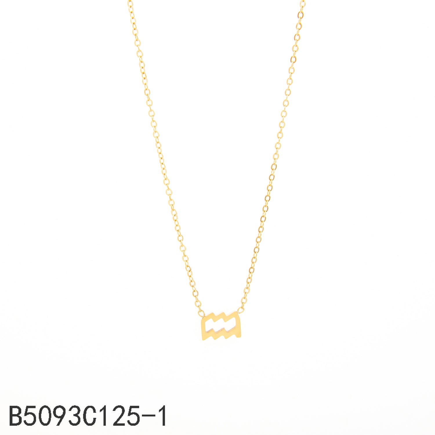 Collar Acuario Oro Grueso 14K