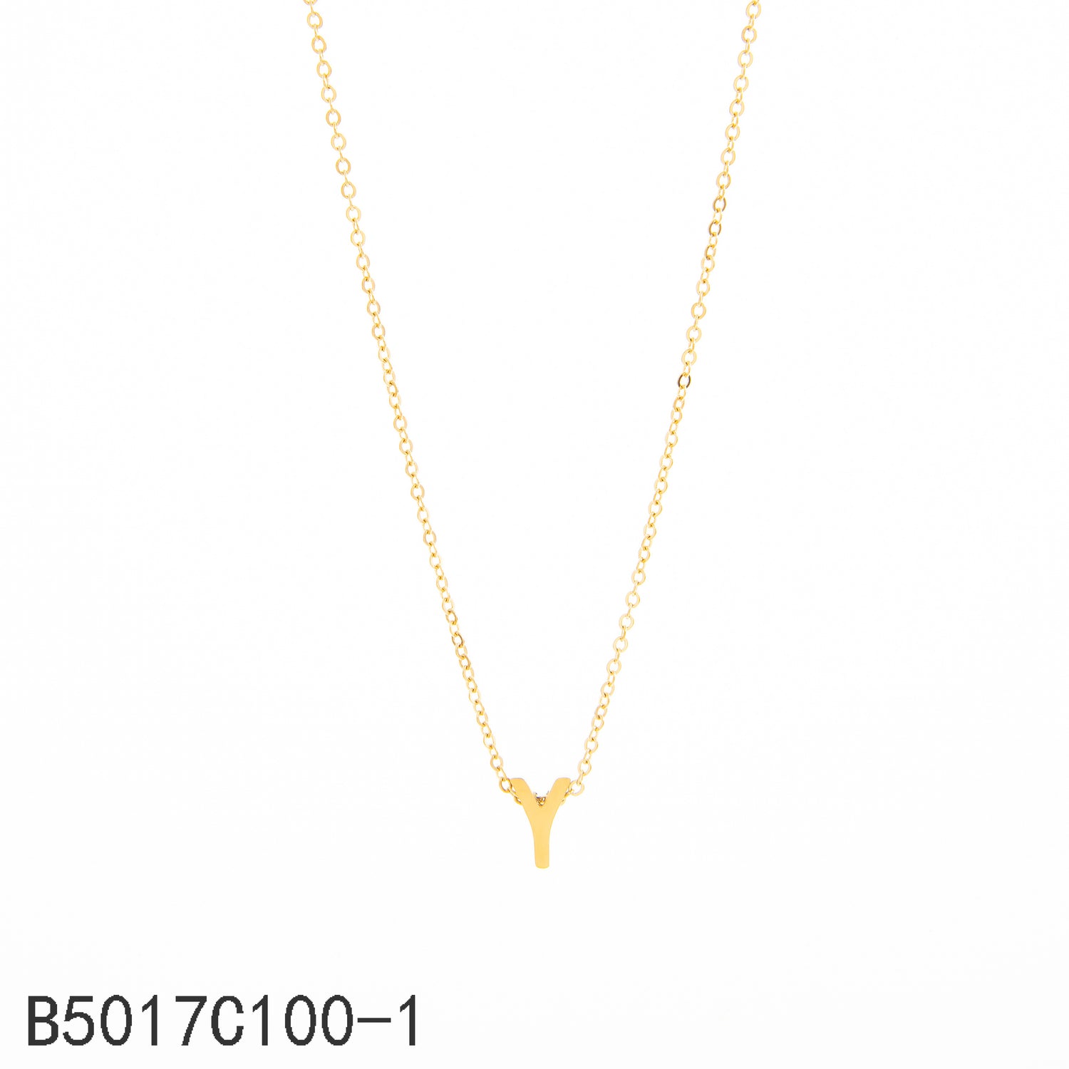 Collar con la letra Y Oro Grueso 14K