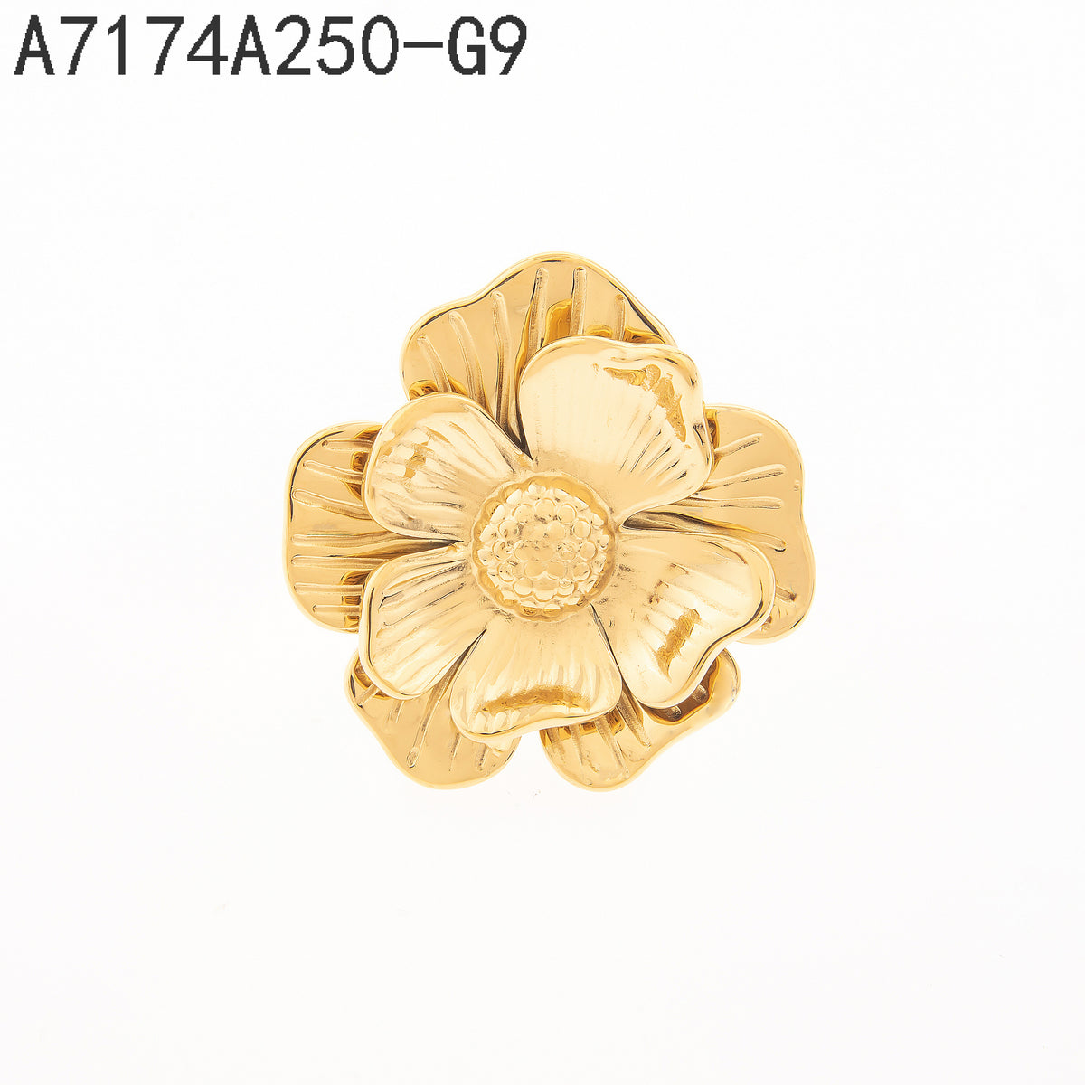 Anillo  Dorado Flores y plantas
