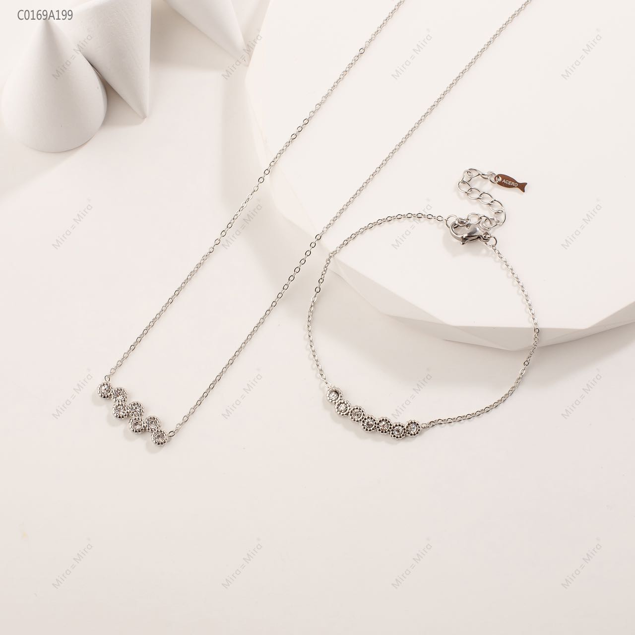 Pulsera de circón (plata)