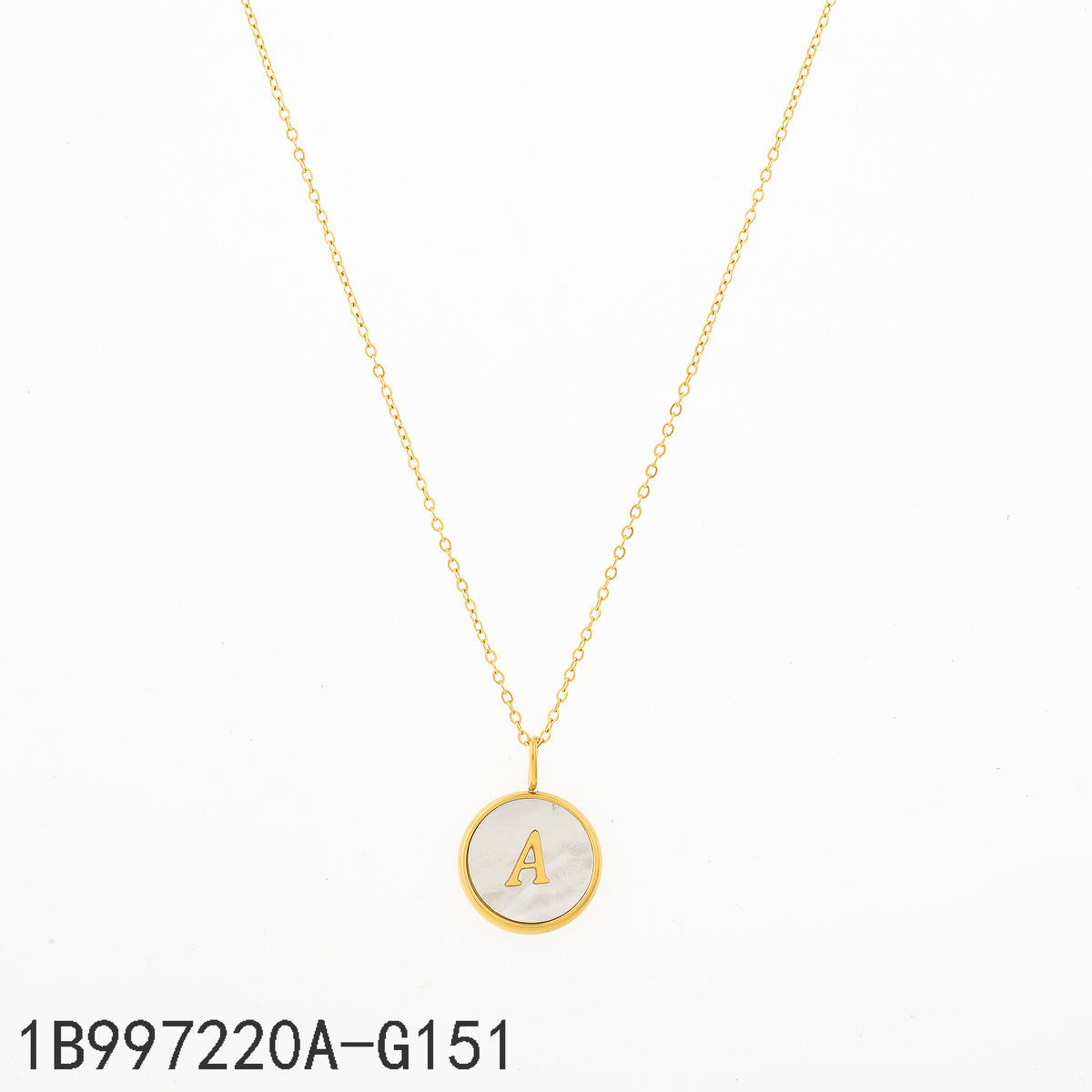 Collar  Dorado Letra A