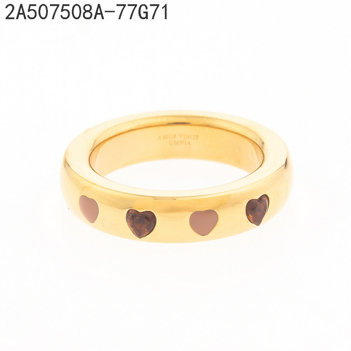 Anillo Multicolor Dorado Corazón