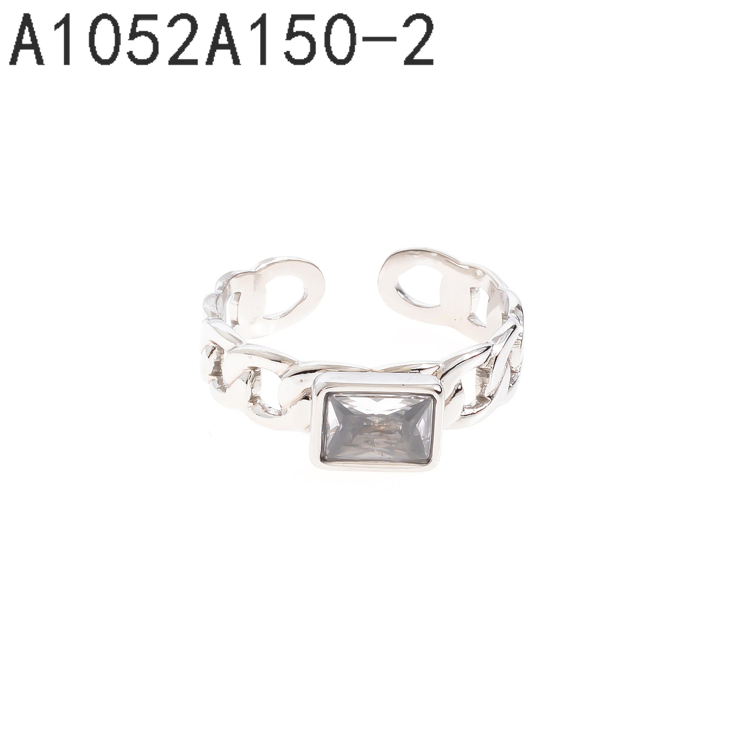 Anillo de circonita naranja Oro Grueso 14K