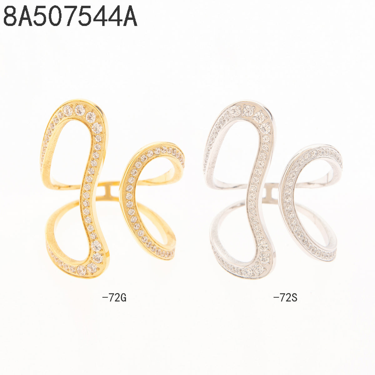 Anillo Zirconia blanca Oro Blanco