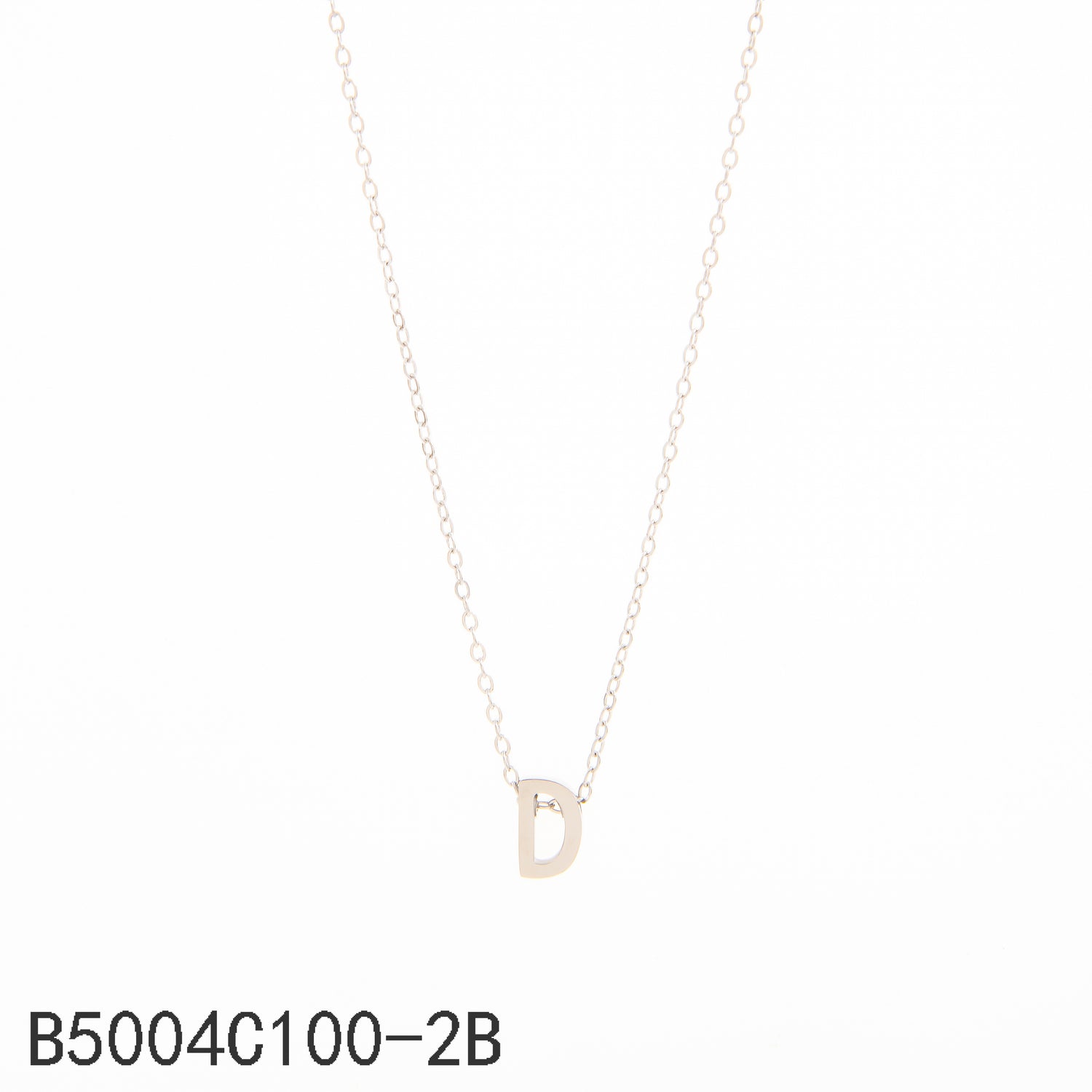 Collar con la letra D Oro Grueso 14K