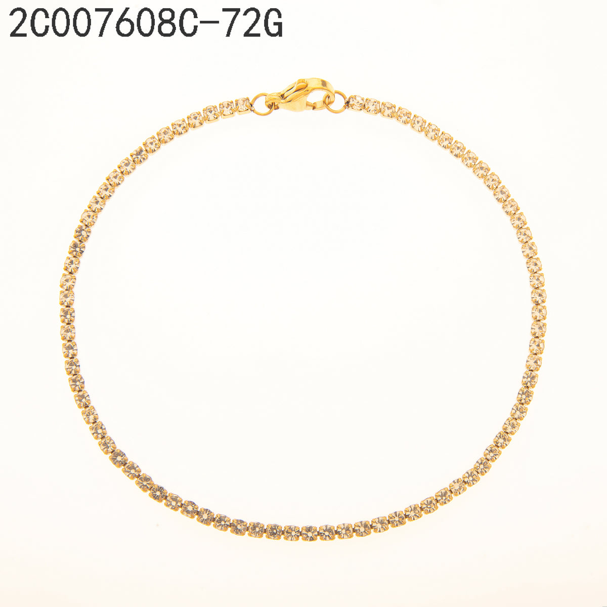 Pulsera Zirconia blanca Dorado