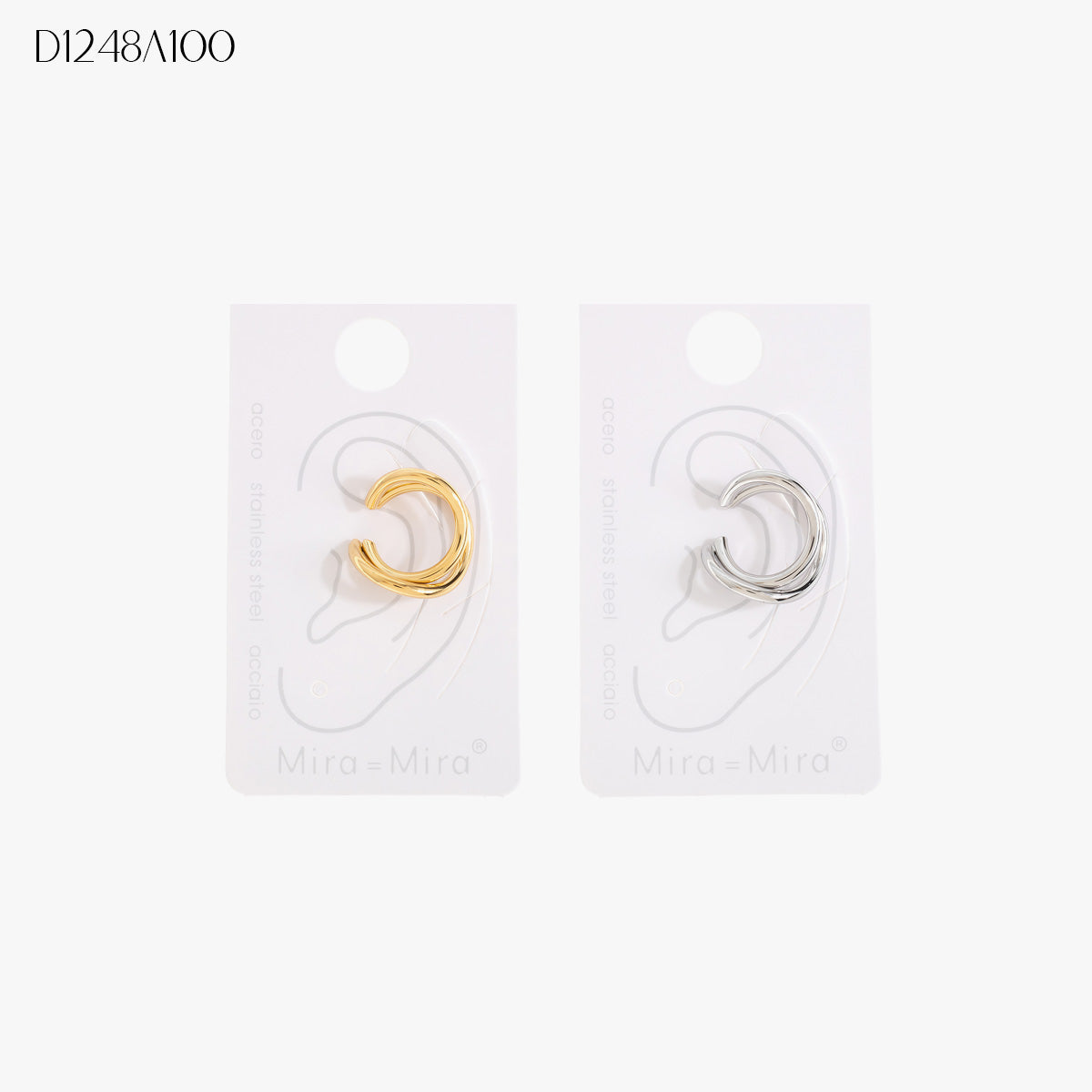 Pendientes de clip Oro Grueso 14K