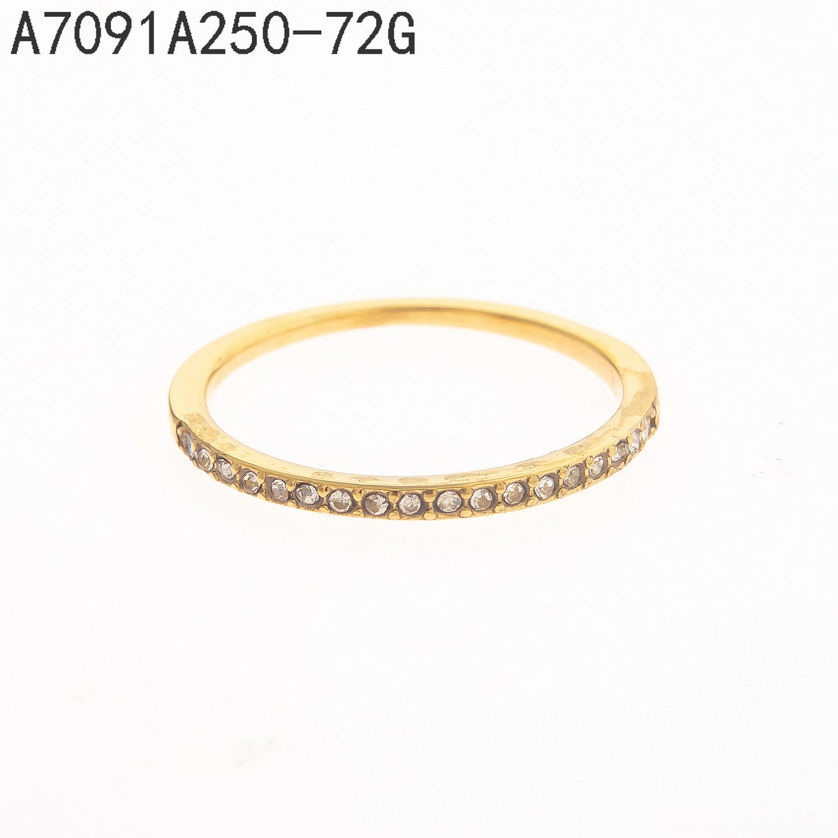 Anillo Zirconia blanca Dorado
