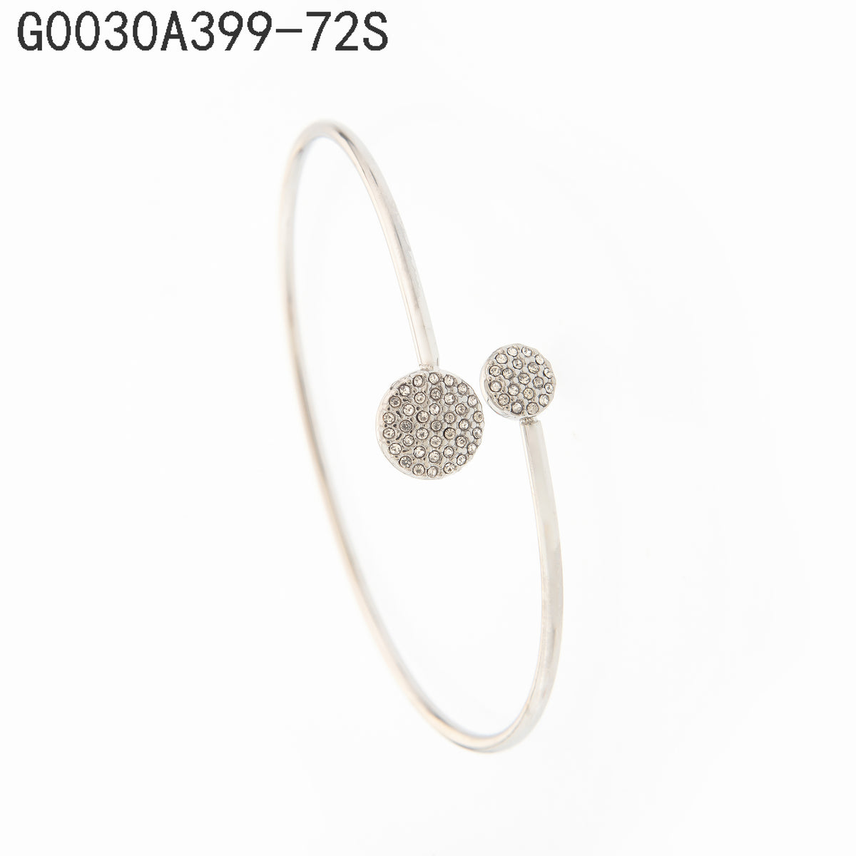 Brazalete Zirconia blanca Dorado