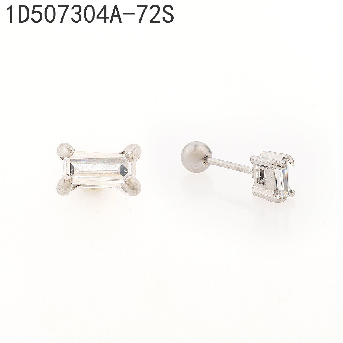 Pendientes Zirconia blanca Plateado