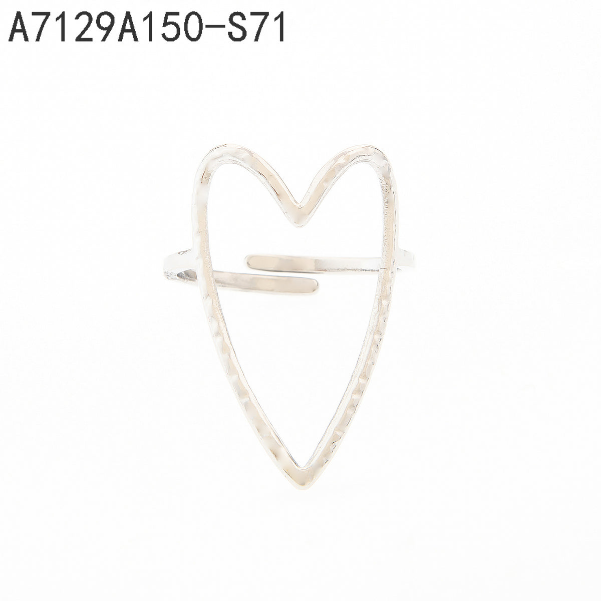 Anillo Plateado Corazón