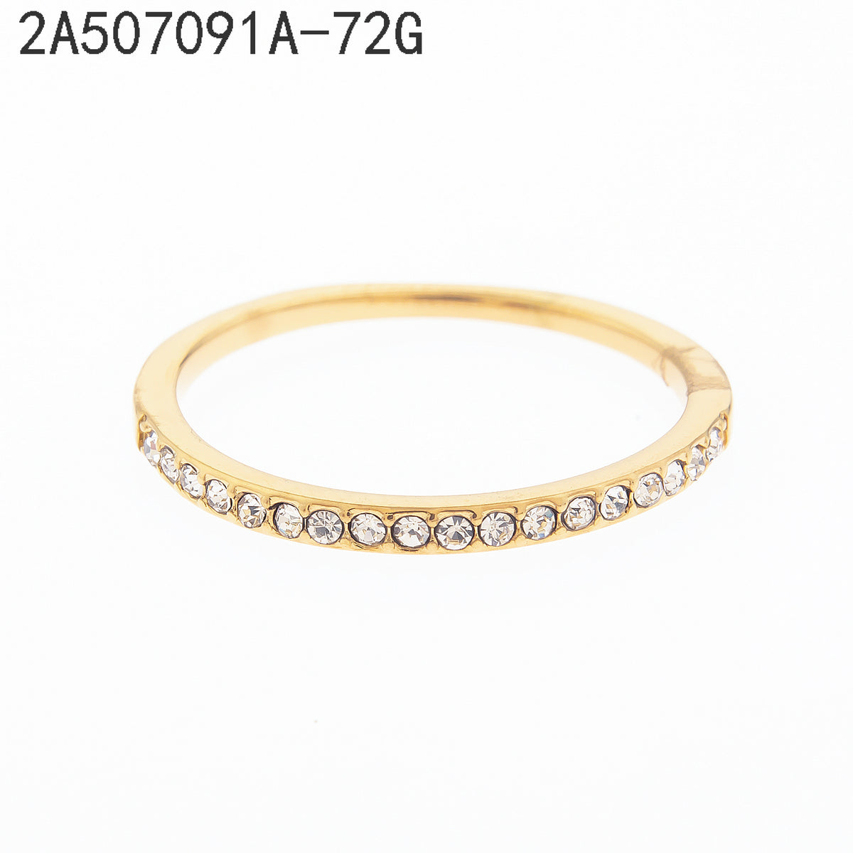 Anillo Zirconia blanca Dorado