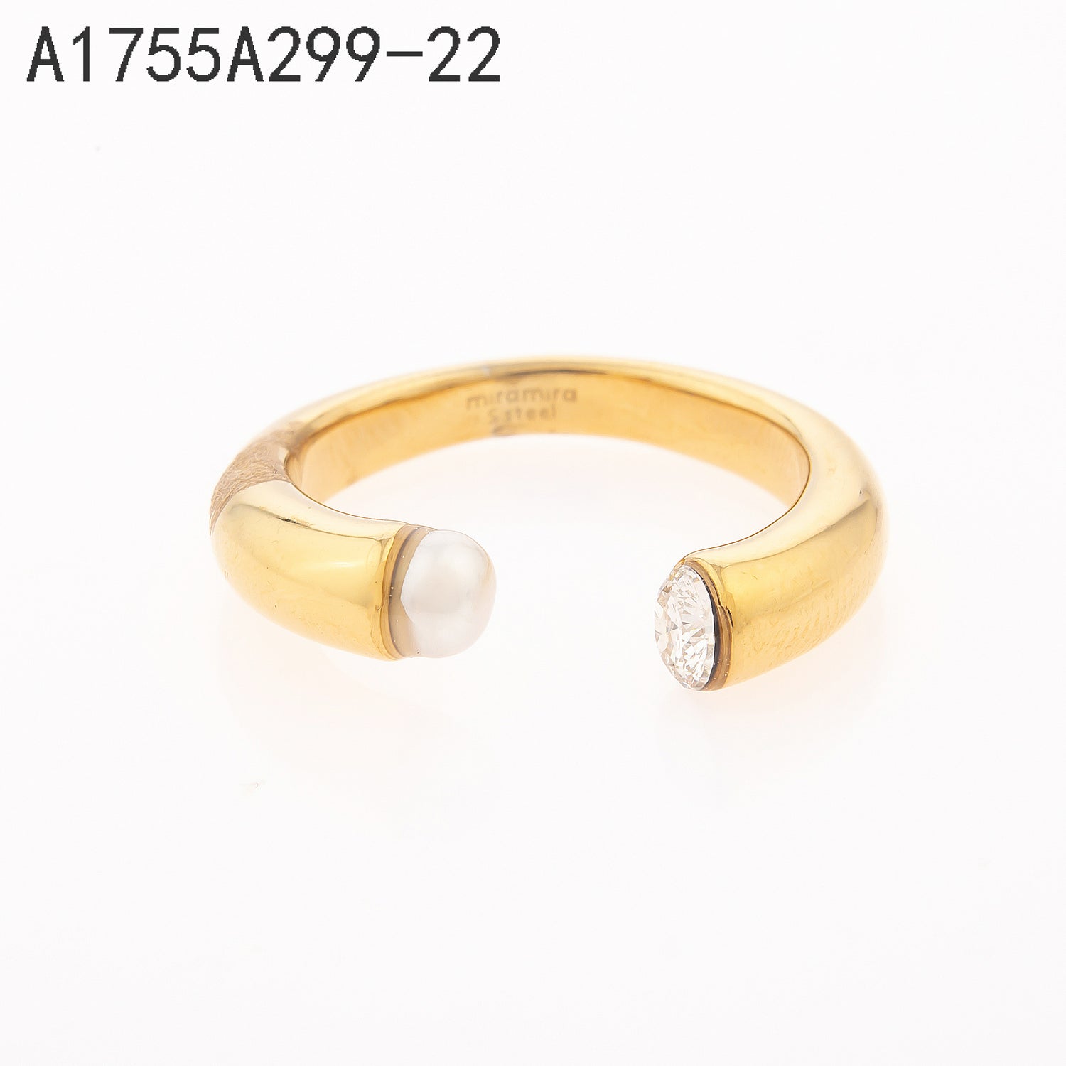 Anillo de perlas Oro Grueso 14K