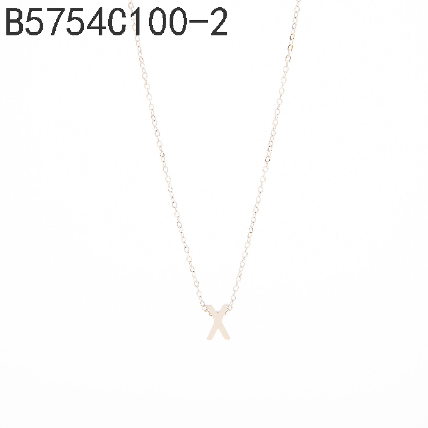 Collar con la letra X (plata)