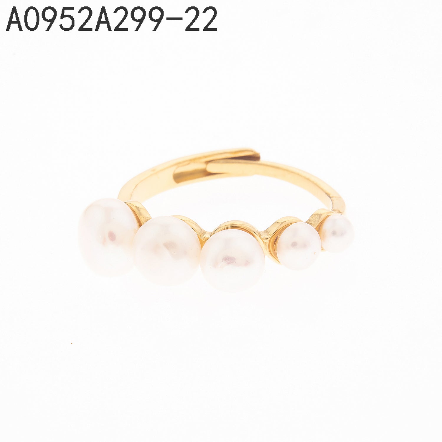 Anillo de perlas Oro Grueso 14K