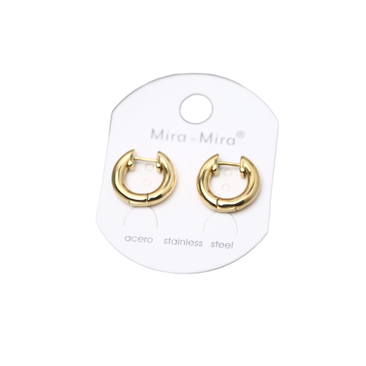 Pendientes de aro de circón