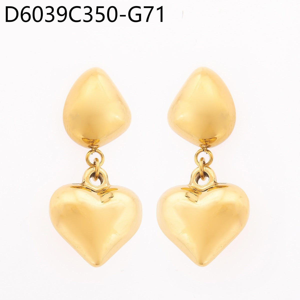 Pendientes  Dorado Corazón