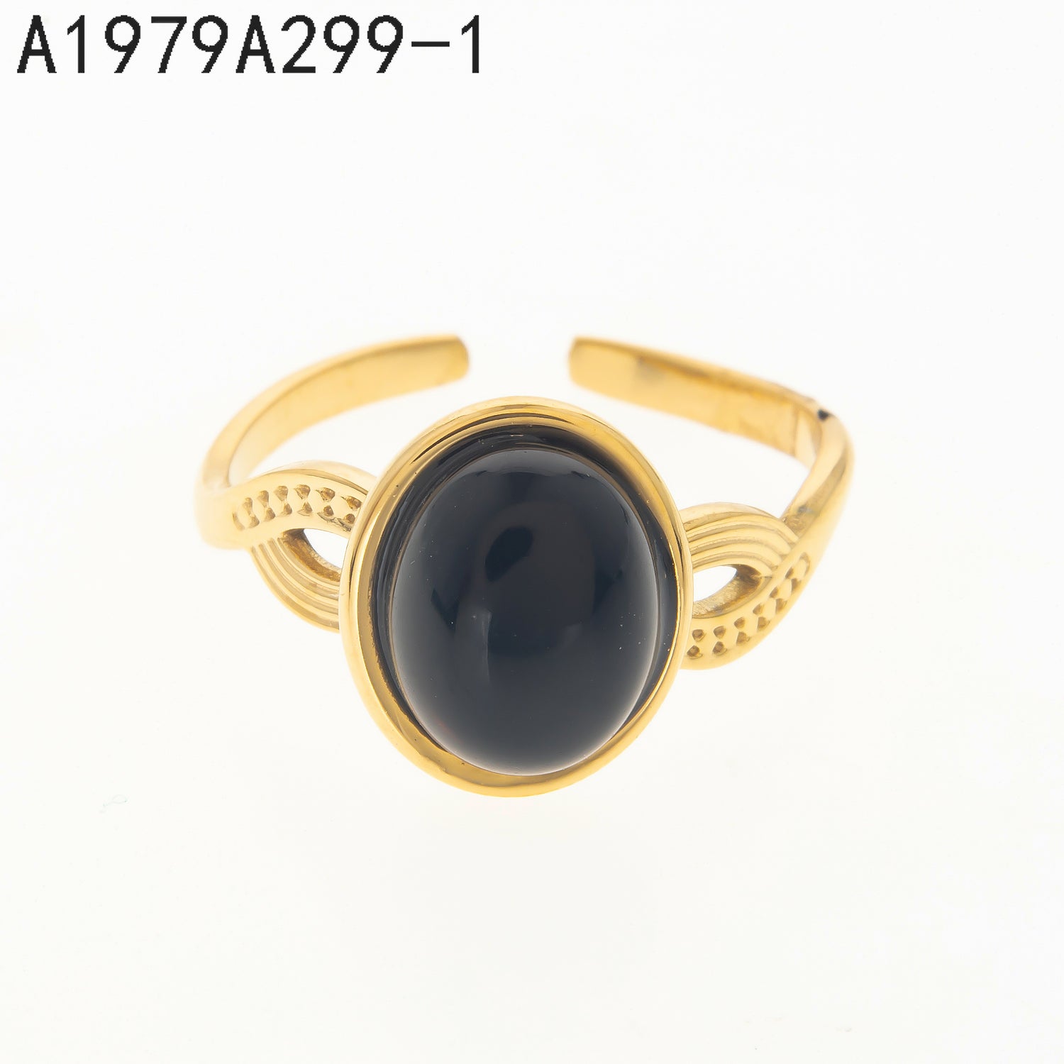 Anillo de piedra negra