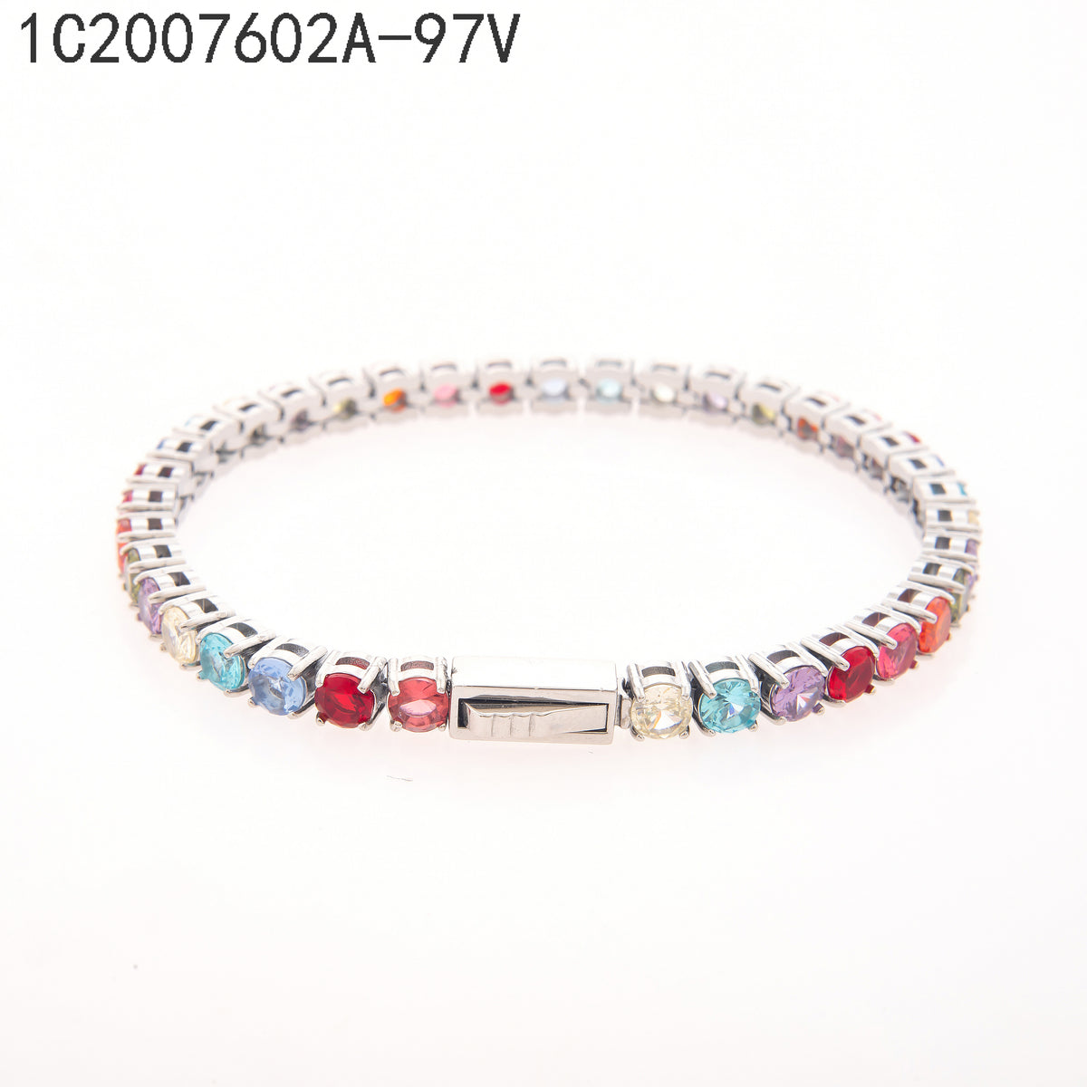 Pulsera Multicolor Oro Blanco