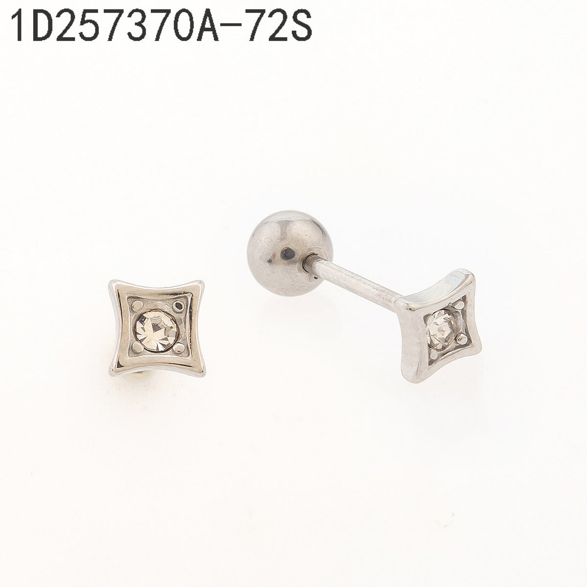 Pendientes Zirconia blanca Plateado