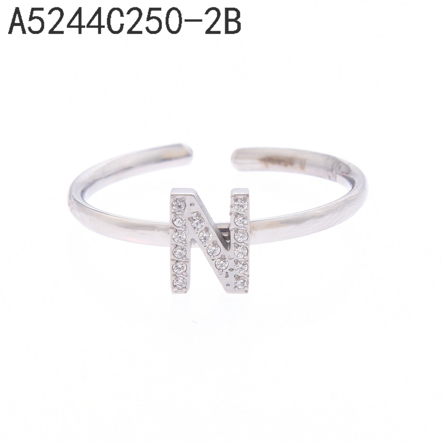 Anillo en forma de N Oro Grueso 14K