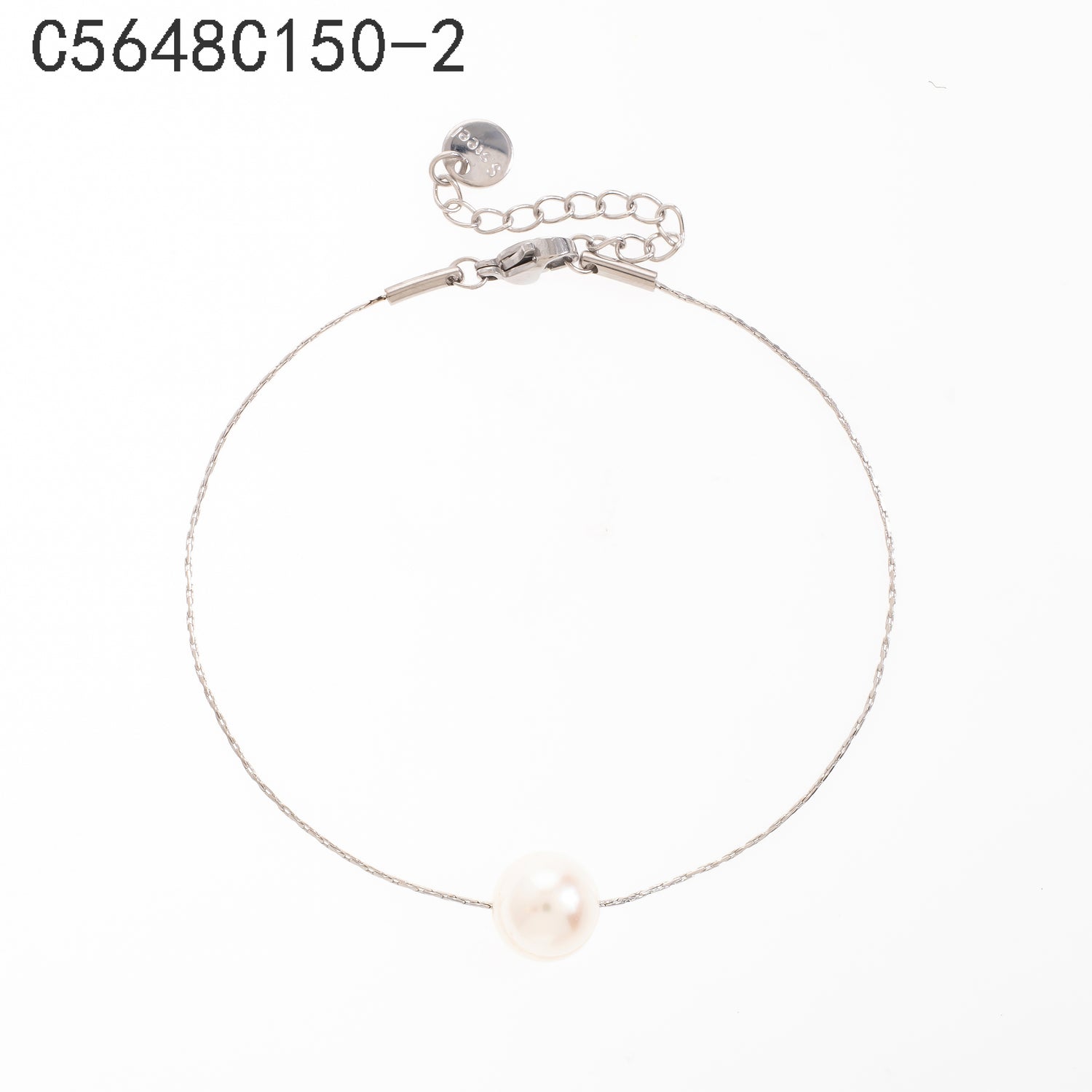Pulsera de perlas (plata)