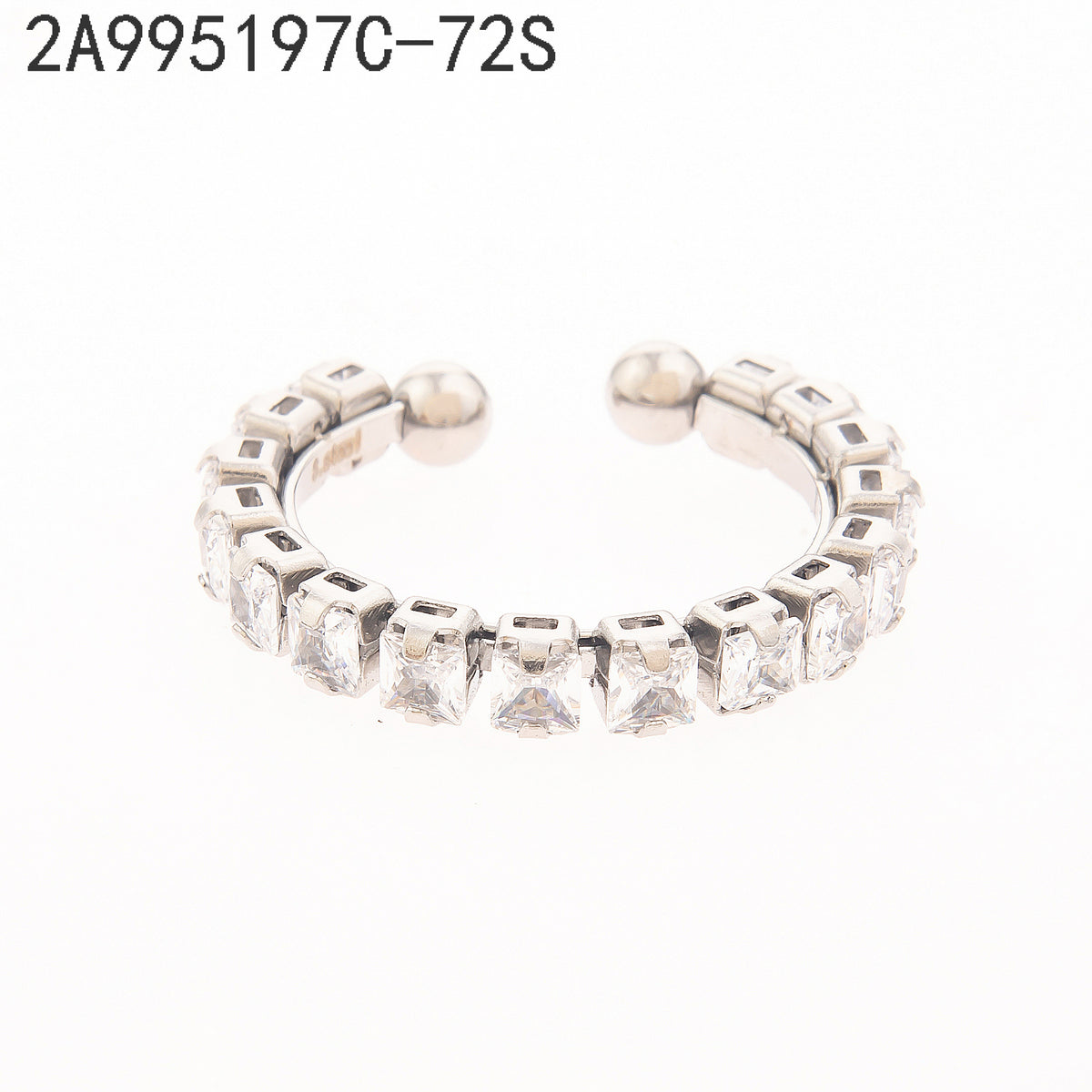 Anillo Zirconia blanca Plateado