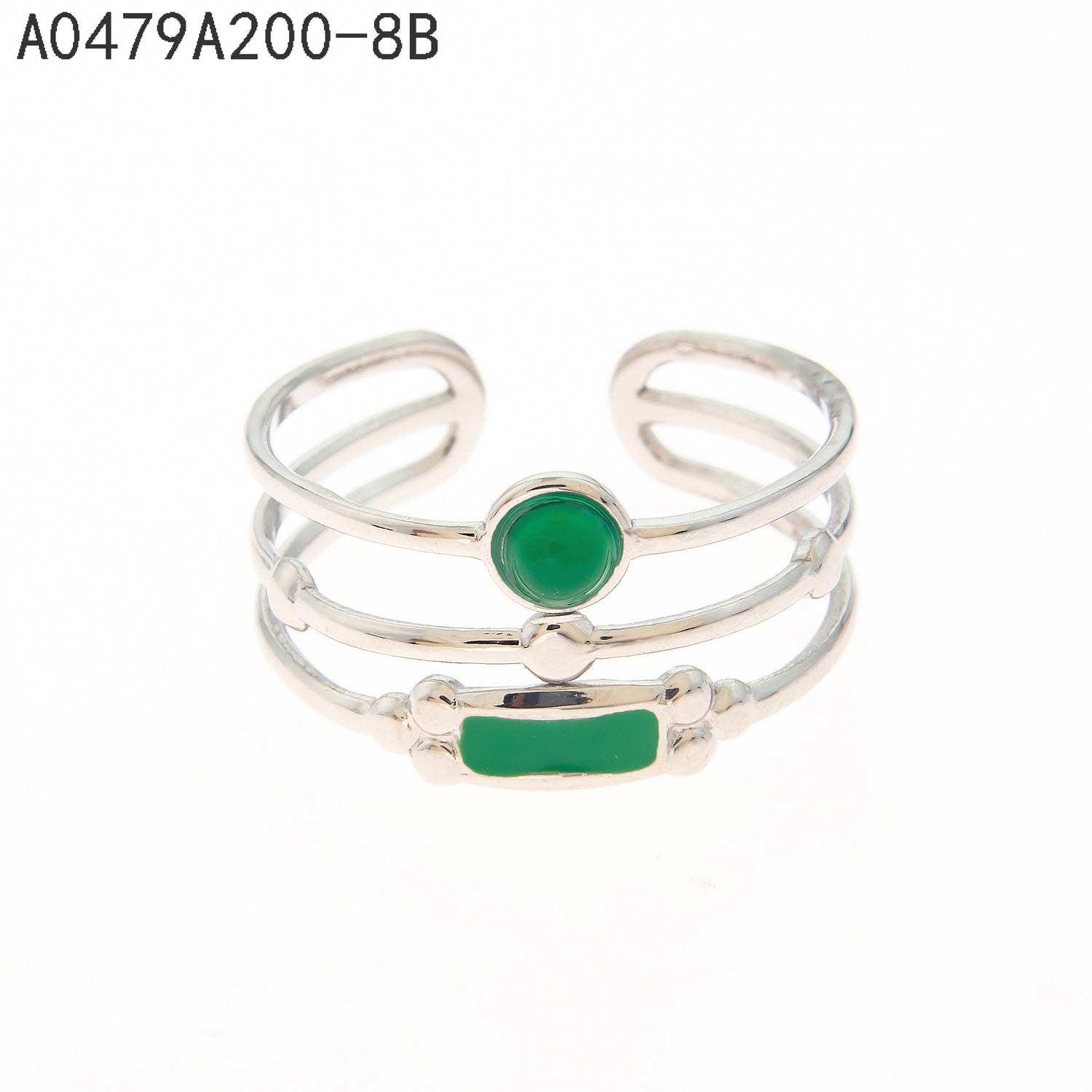 Anillo Triple Band Stone