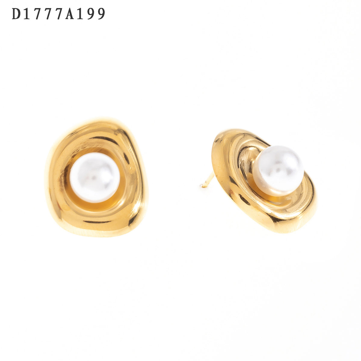 Broqueles  Dorado con Perla