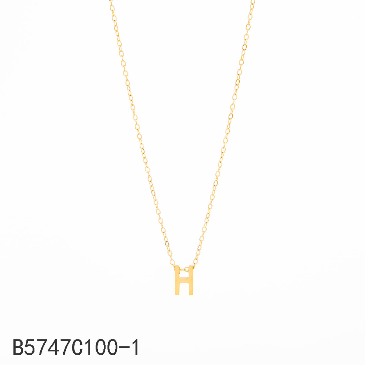 Collar Plateado Letra