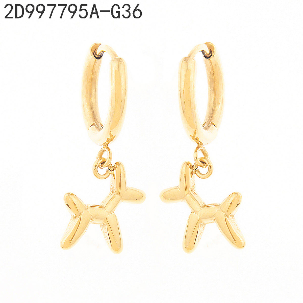 Pendientes  Dorado Perro