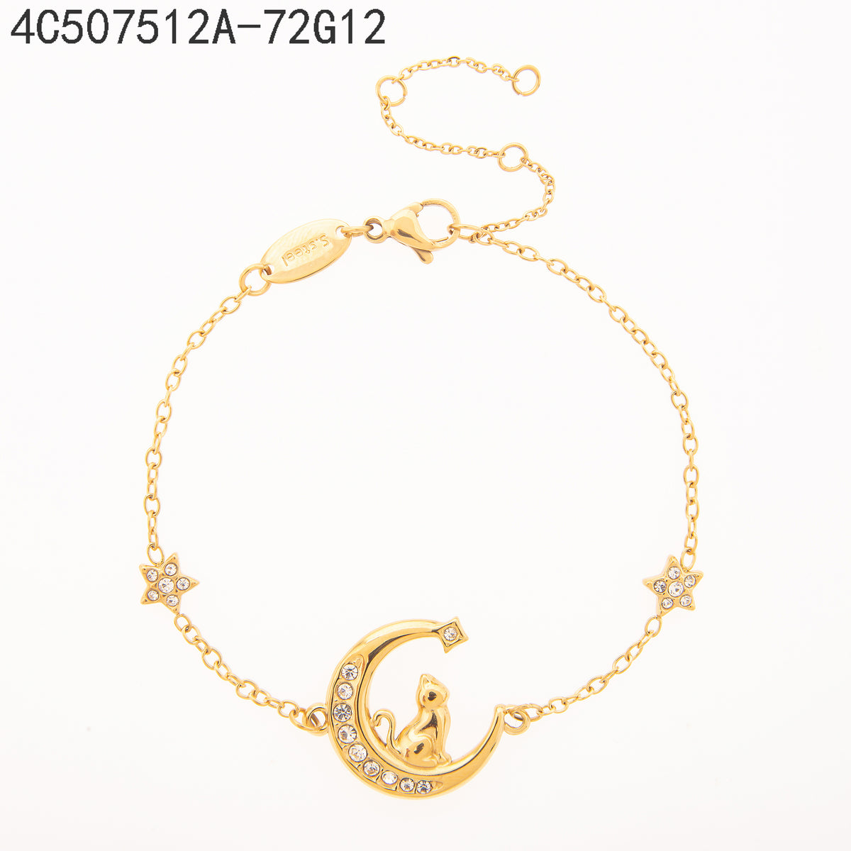 Pulsera Zirconia blanca Dorado Cuerpos celestes