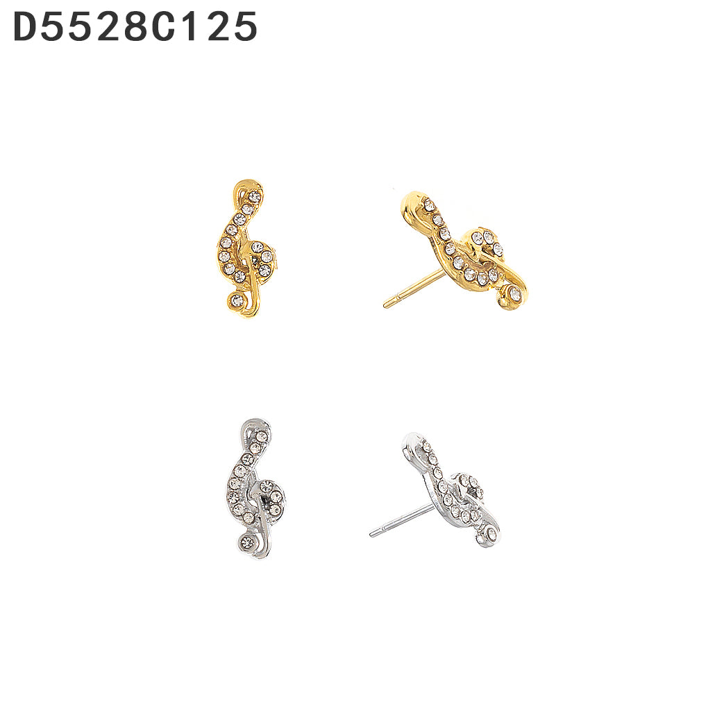 Pendientes con cierre de circonita Oro Grueso 14K