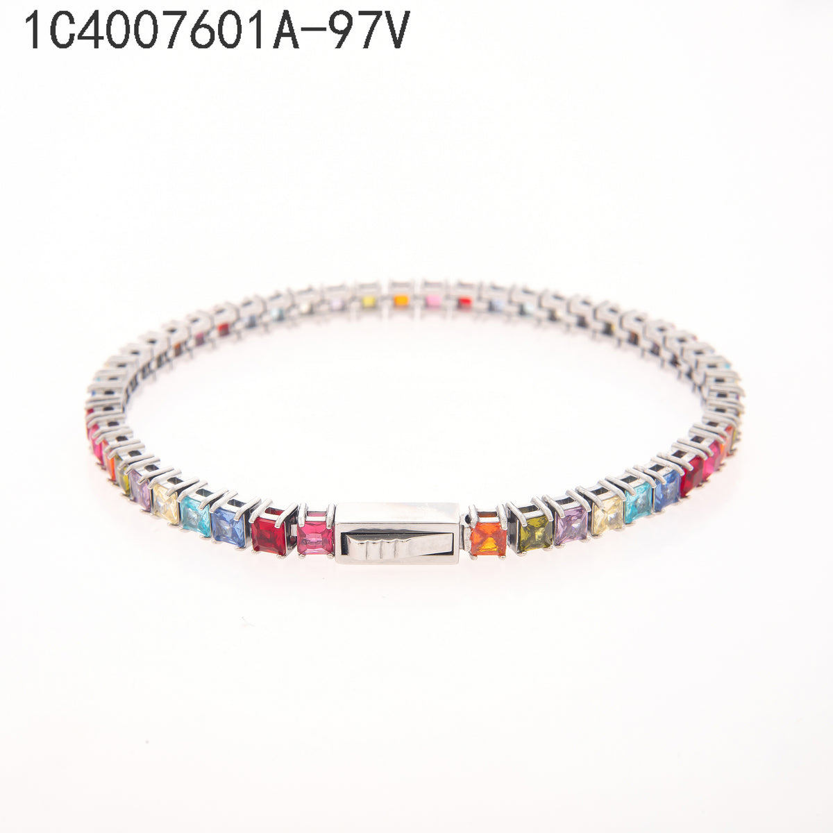 Pulsera Multicolor Oro Blanco