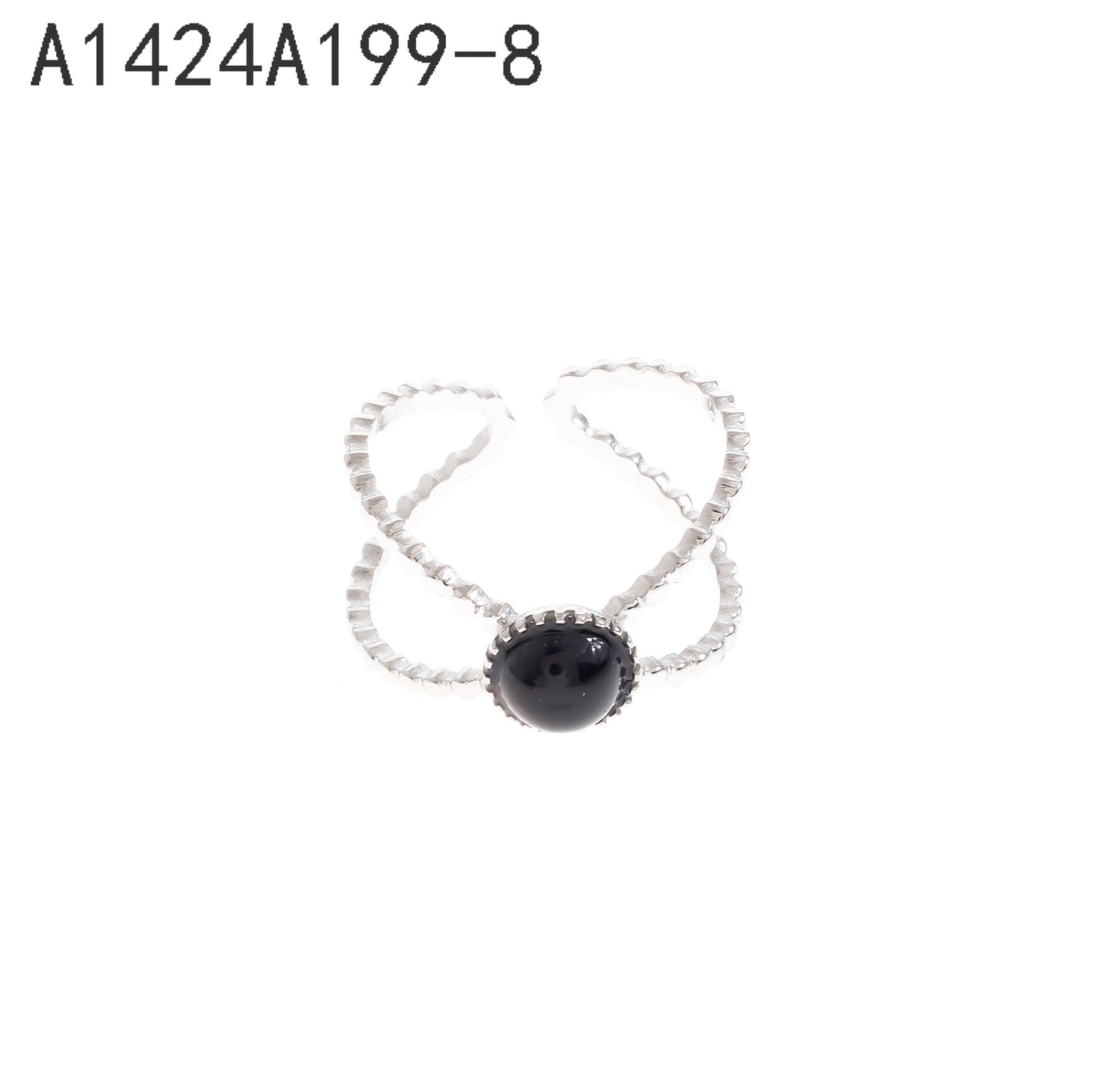 Anillo Double Loop Stone