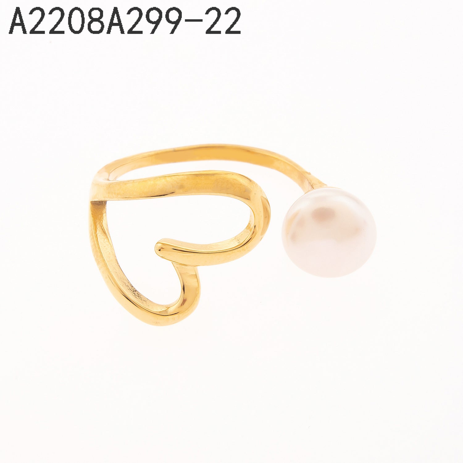Anillo de perlas Oro Grueso 14K
