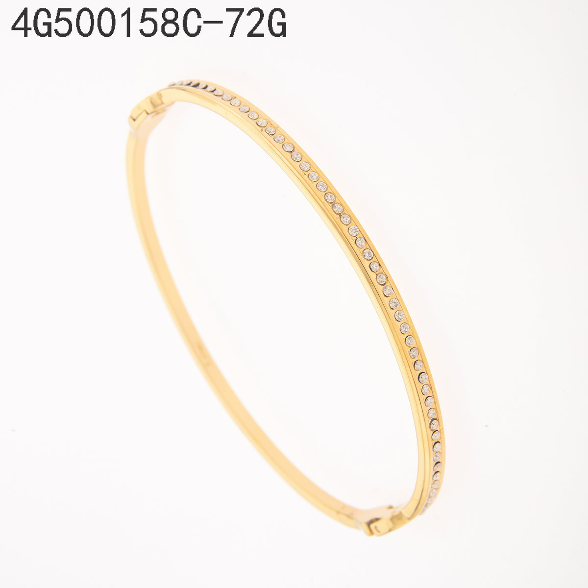 Brazalete Zirconia blanca Dorado