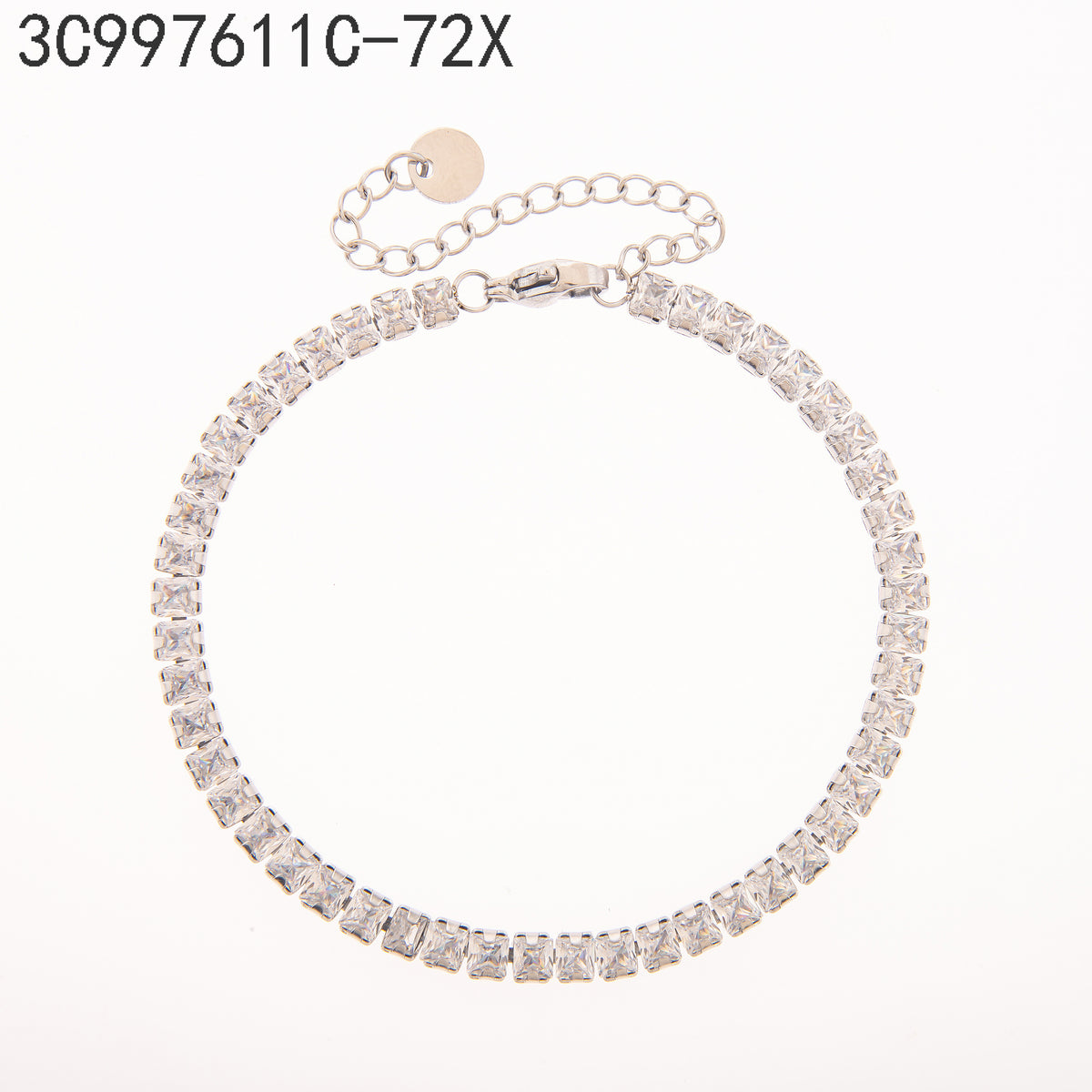 Pulsera Zirconia blanca Mixto (dorado + plateado)