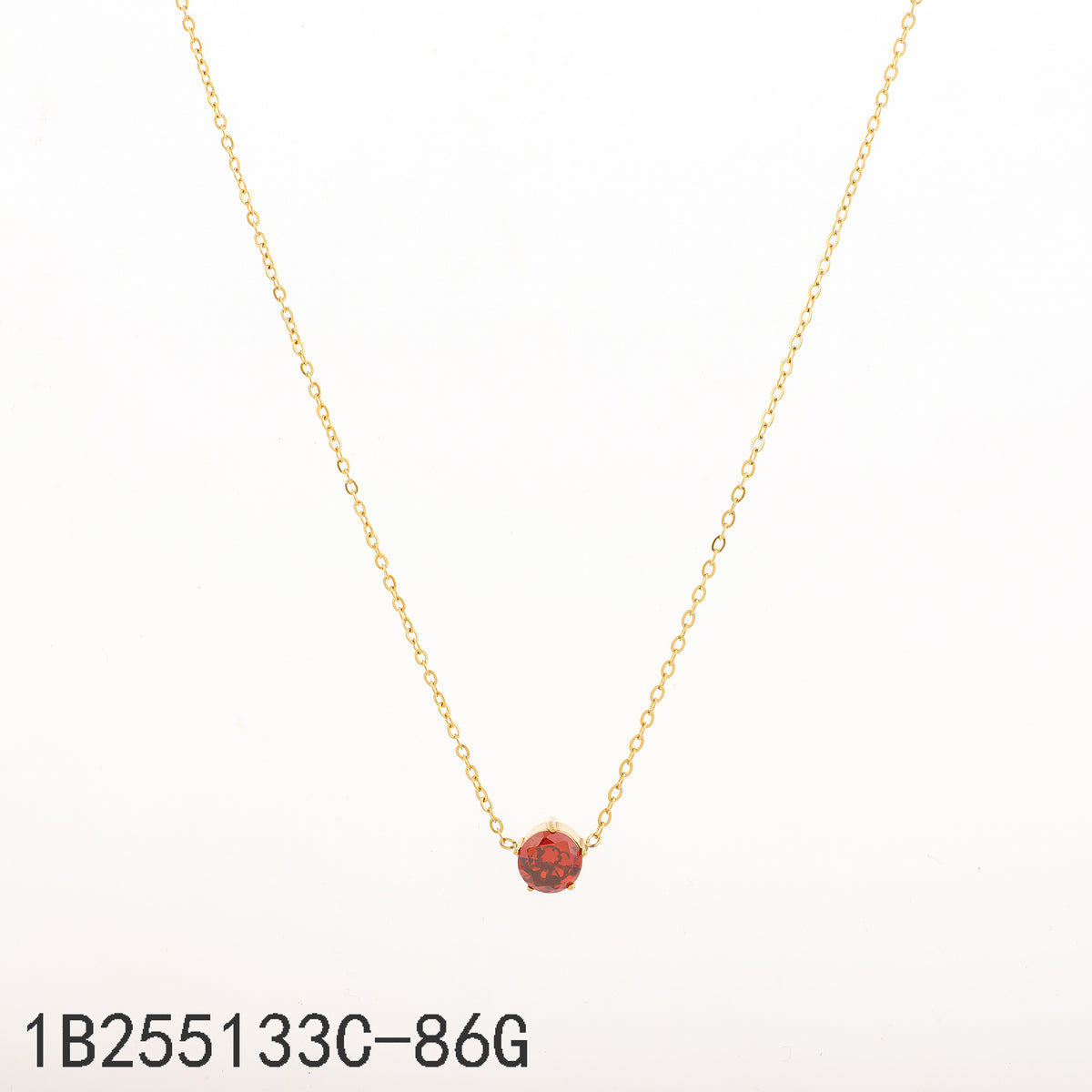 Collar Granate Dorado